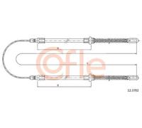 Cavo freno a mano posteriore 12.3702 COFLE per IVECO DAILY II Autobus