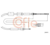 Cavo freno a mano posteriore 1281P1 COFLE per FIAT PUNTO PUNTO Cabriolet