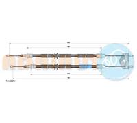 Cavo freno a mano posteriore 13.0220.1 ADRIAUTO per FORD MAZDA