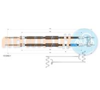 Cavo freno a mano posteriore 13.0292.1 ADRIAUTO per FORD TOURNEO CONNECT