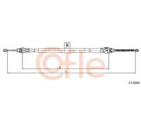 Cavo freno a mano posteriore 17.0006 COFLE per NISSAN MICRA III MICRA C+C III