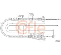 Cavo freno a mano posteriore 17.0122 COFLE per NISSAN ALMERA II Hatchback
