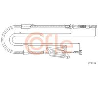 Cavo freno a mano posteriore 17.0123 COFLE per NISSAN ALMERA II Hatchback