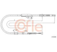Cavo freno a mano posteriore 17.0236 COFLE per NISSAN PRIMERA PRIMERA Hatchback