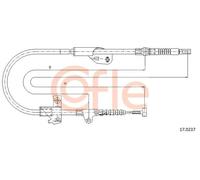 Cavo freno a mano posteriore 17.0237 COFLE per NISSAN PRIMERA PRIMERA Hatchback