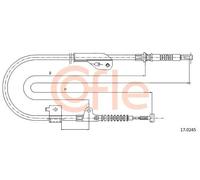 Cavo freno a mano posteriore 17.0245 COFLE per NISSAN PRIMERA Hatchback PRIMERA
