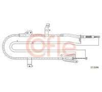 Cavo freno a mano posteriore 17.0246 COFLE per NISSAN PRIMERA Hatchback PRIMERA