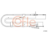 Cavo freno a mano posteriore 17.0335 COFLE per NISSAN X-TRAIL I