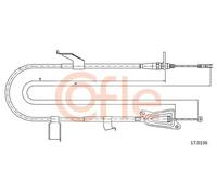 Cavo freno a mano posteriore 17.0336 COFLE per NISSAN X-TRAIL I
