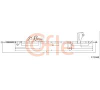 Cavo freno a mano posteriore 17.0368 COFLE per NISSAN NP300 PICKUP NAVARA NP300