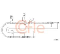 Cavo freno a mano posteriore 17.0585 COFLE per MAZDA 5