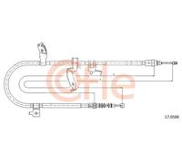 Cavo freno a mano posteriore 17.0586 COFLE per MAZDA 5