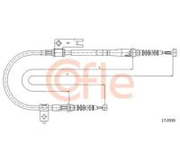 Cavo freno a mano posteriore 17.0595 COFLE per MAZDA 626 V 626 V Hatchback