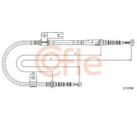 Cavo freno a mano posteriore 17.0596 COFLE per MAZDA 626 V 626 V Hatchback