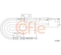 Cavo freno a mano posteriore 17.0659 COFLE per MAZDA 323 S VI Tre volumi