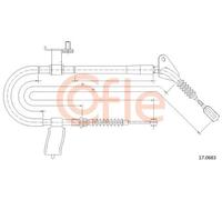 Cavo freno a mano posteriore 17.0683 COFLE per MAZDA 323 F V 323 S V 323 P V