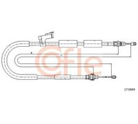 Cavo freno a mano posteriore 17.0684 COFLE per MAZDA 3 Tre volumi 3
