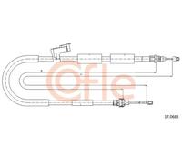 Cavo freno a mano posteriore 17.0685 COFLE per MAZDA 3 3 Tre volumi