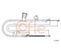 Cavo freno a mano posteriore 17.1070 COFLE per TOYOTA YARIS VERSO YARIS