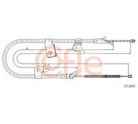 Cavo freno a mano posteriore 17.1075 COFLE per TOYOTA YARIS YARIS VERSO