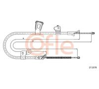 Cavo freno a mano posteriore 17.1078 COFLE per TOYOTA YARIS VERSO