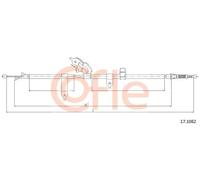 Cavo freno a mano posteriore 17.1082 COFLE per DAIHATSU TOYOTA