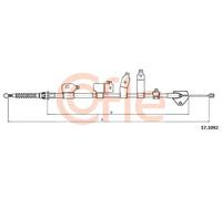Cavo freno a mano posteriore 17.1092 COFLE per TOYOTA AURIS AURIS Familiare