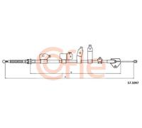 Cavo freno a mano posteriore 17.1097 COFLE per TOYOTA AURIS COROLLA Tre volumi