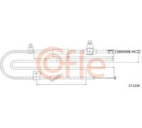 Cavo freno a mano posteriore 17.1228 COFLE per TOYOTA MR2 III