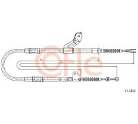 Cavo freno a mano posteriore 17.1418 COFLE per TOYOTA AVENSIS AVENSIS Liftback
