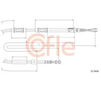 Cavo freno a mano posteriore 17.1424 COFLE per TOYOTA COROLLA Familiare COROLLA