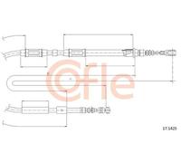 Cavo freno a mano posteriore 17.1425 COFLE per TOYOTA COROLLA Familiare COROLLA