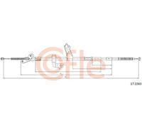 Cavo freno a mano posteriore 17.1563 COFLE per TOYOTA RAV 4 II