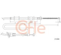 Cavo freno a mano posteriore 17.2026 COFLE per MITSUBISHI CARISMA LANCER VI