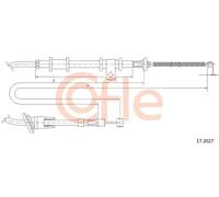 Cavo freno a mano posteriore 17.2027 COFLE per MITSUBISHI CARISMA LANCER VI