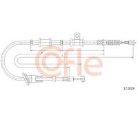 Cavo freno a mano posteriore 17.2029 COFLE per MITSUBISHI CARISMA
