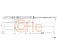 Cavo freno a mano posteriore 17.2034 COFLE per MITSUBISHI GALANT VII GALANT VIII