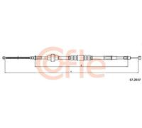 Cavo freno a mano posteriore 17.2037 COFLE per MITSUBISHI LANCER VII