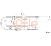 Cavo freno a mano posteriore 17.2123 COFLE per SMART MITSUBISHI