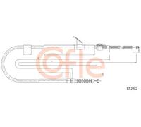 Cavo freno a mano posteriore 17.2282 COFLE per MITSUBISHI L200