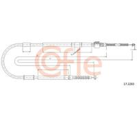 Cavo freno a mano posteriore 17.2283 COFLE per MITSUBISHI L200