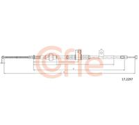 Cavo freno a mano posteriore 17.2297 COFLE per MITSUBISHI LANCER VIII