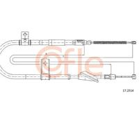 Cavo freno a mano posteriore 17.2514 COFLE per HYUNDAI ATOS