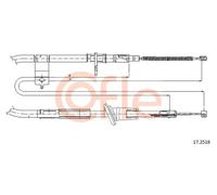 Cavo freno a mano posteriore 17.2518 COFLE per HYUNDAI ACCENT II