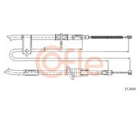 Cavo freno a mano posteriore 17.2519 COFLE per HYUNDAI ACCENT II