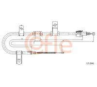 Cavo freno a mano posteriore 17.2541 COFLE per HYUNDAI GETZ