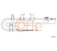 Cavo freno a mano posteriore 17.2542 COFLE per HYUNDAI GETZ