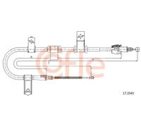 Cavo freno a mano posteriore 17.2543 COFLE per HYUNDAI GETZ