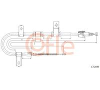 Cavo freno a mano posteriore 17.2545 COFLE per HYUNDAI GETZ