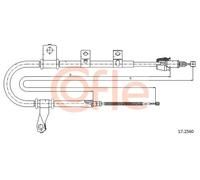 Cavo freno a mano posteriore 17.2560 COFLE per HYUNDAI MATRIX